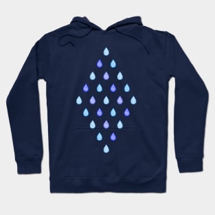 Blue raindrops Hoodie